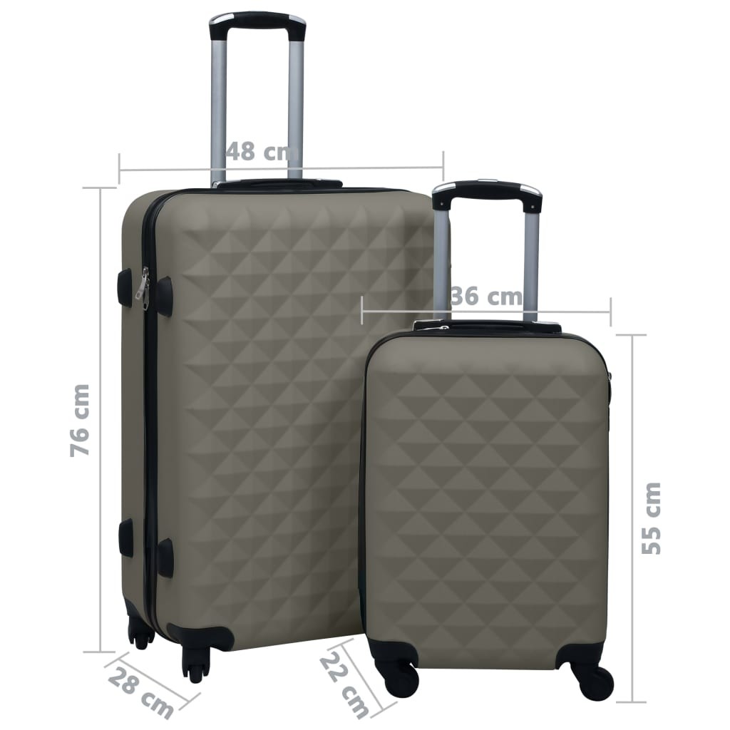Hardcase Trolley Set 2 pcs Anthracite ABS